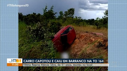 Mulher que morreu após capotar veículo na T0-164 é identificada