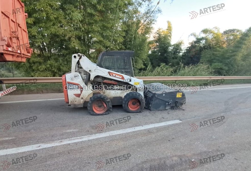 Trecho onde ocorreu o acidente passa por obras — Foto: Artesp/Divulgação