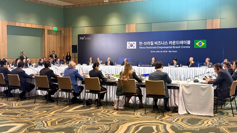 Vice-presidente Geraldo Alckmin participa do Brazil-Korea Business Roundtable, em São Paulo — Foto: Isabela Ortiz/g1