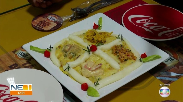 Comida di Buteco: creme de macaxeira com charque e cebola na brasa é um dos  pratos que concorrem no festival, Pernambuco