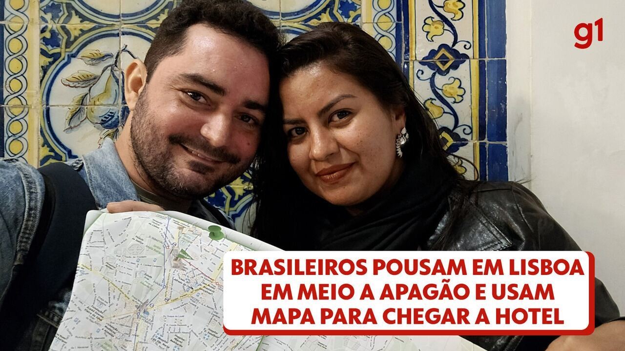 De volta à era analógica: brasileiros pousam em Lisboa no meio do apagão e têm que usar mapa impresso para chegar a hotel