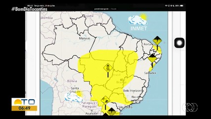 Veja a previsão do tempo para o Tocantins nesta terça-feira (21)