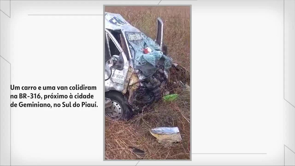 Carro e van colidem na BR-316 em Geminiano, no Piauí