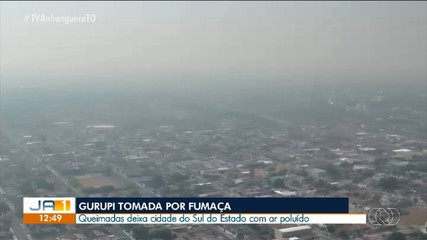 Gurupi fica coberta por fumaça de queimadas