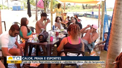 Praia de Porto Real atrai turistas e visitantes no último dia de programações da temporada