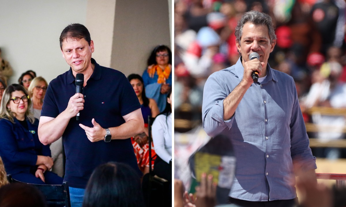 Tarcísio e Haddad iniciam campanha ao governo de SP com atos na Grande São Paulo