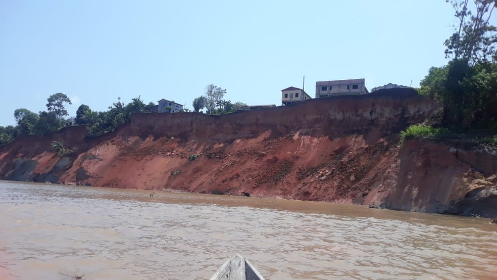 Delizamento de terra em Beruri, no Amazonas — Foto: Divulgação