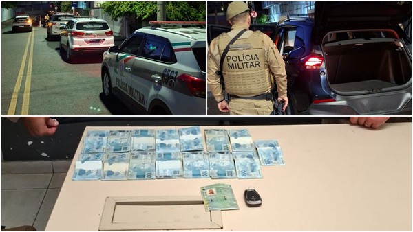 Criminoso é flagrado com sacola com R$ 15 mil após golpe do falso sequestro