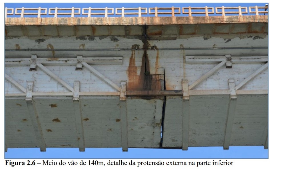 Foto em anteprojeto de reparo da ponte do DNIT de 2020 — Foto: Reprodução documento DNIT
