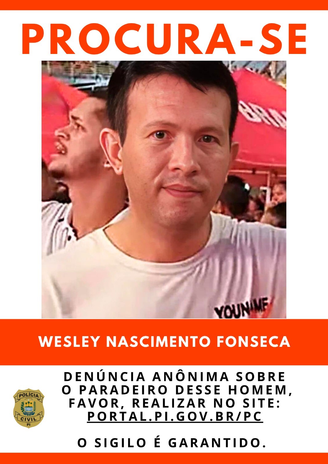 Polícia divulga foto de suspeito de assassinar mulher com facada por dívida de R$ 30 em bar de Teresina