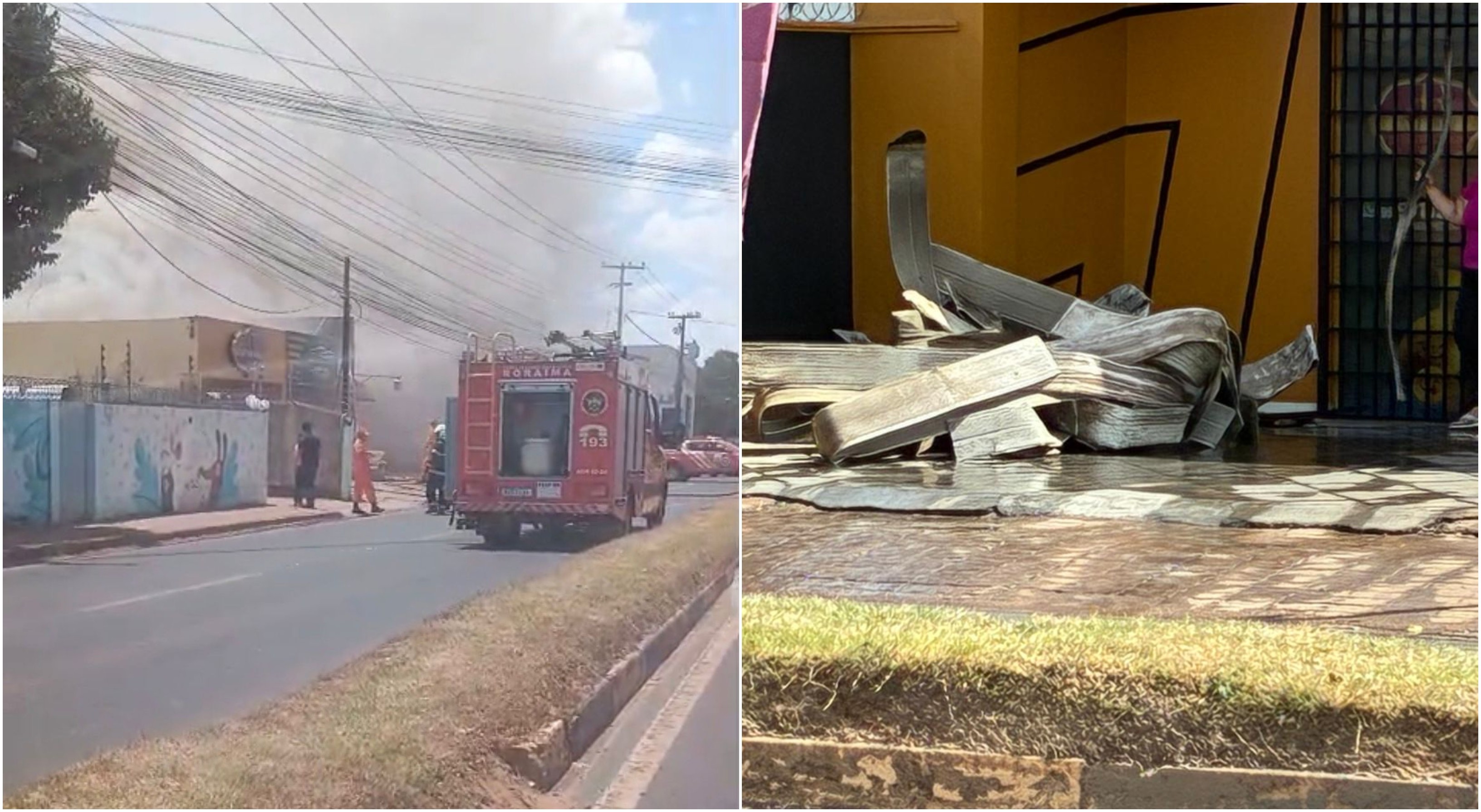 Incêndio atinge dois estabelecimentos em Boa Vista