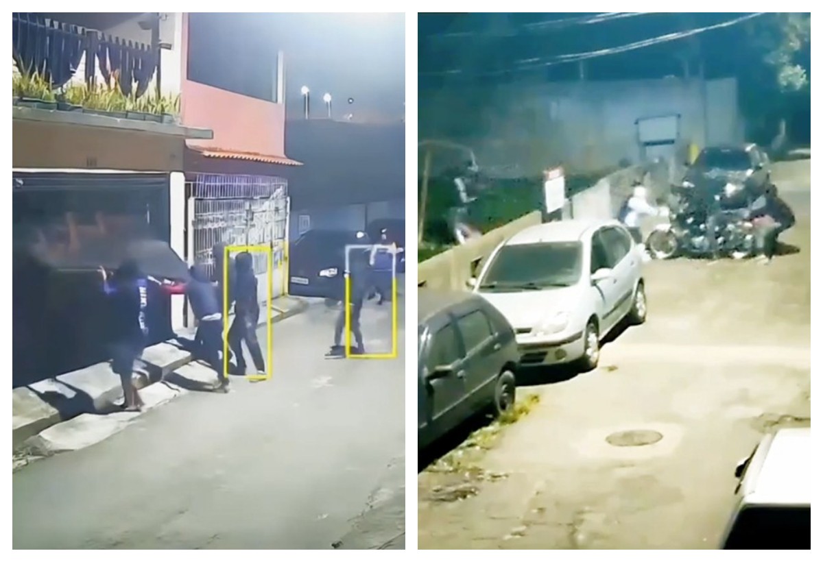 VÍDEO: ladrões arrombam portão de casa e roubam moto em Santo André, na Grande SP