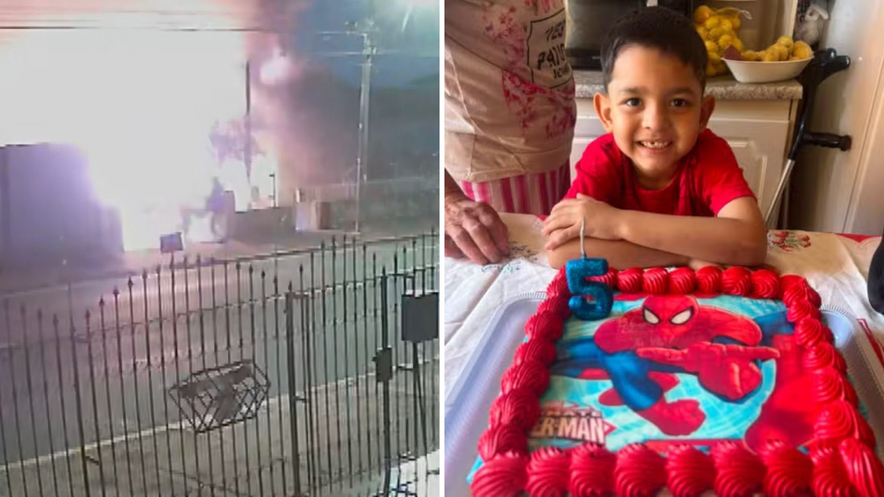 Morte de criança em casa no dia do aniversário no PR: vídeo mostra bisavó do menino sendo resgatada do meio das chamas