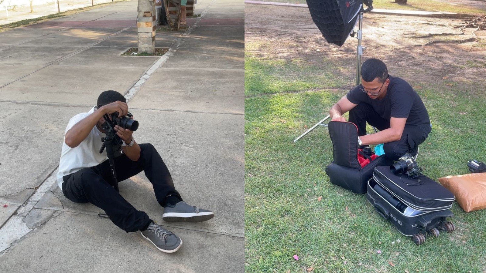 Fotógrafo que sobreviveu a tiro na cabeça supera sequelas e faz ensaios em parque de Teresina: 'mais de 2 meses sem conseguir falar'
