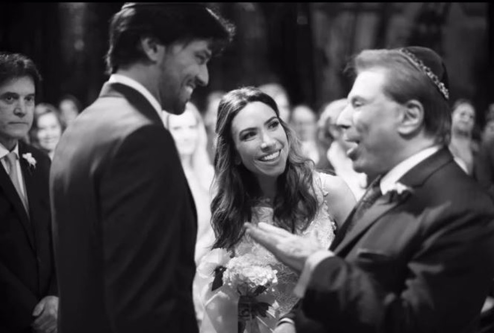 Fábio Faria, Patrícia Abravanel e Sílvio Santos — Foto: Divulgação/Redes sociais