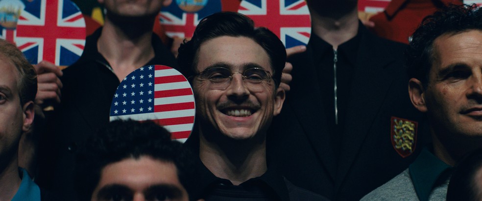 Timothée Chalamet em cena de 'Marty Supreme' — Foto: Divulgação