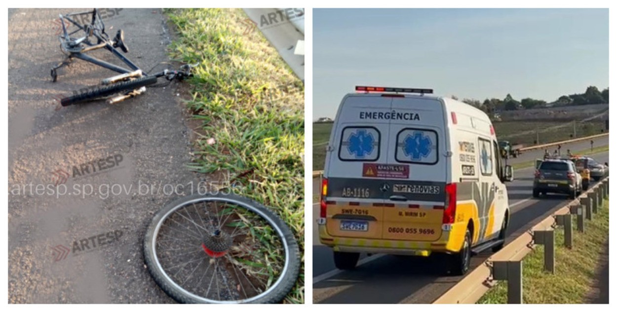 Ciclista morre ao ser atingido por veículo na SP-340 em Mococa