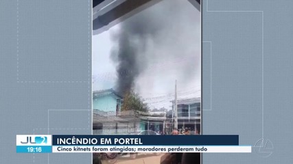 Quitinetes são atingidas por incêndio em Portel