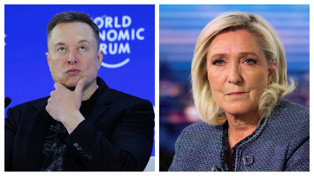 Elon Musk manifesta apoio à candidatura de Marine Le Pen para a presidência da França