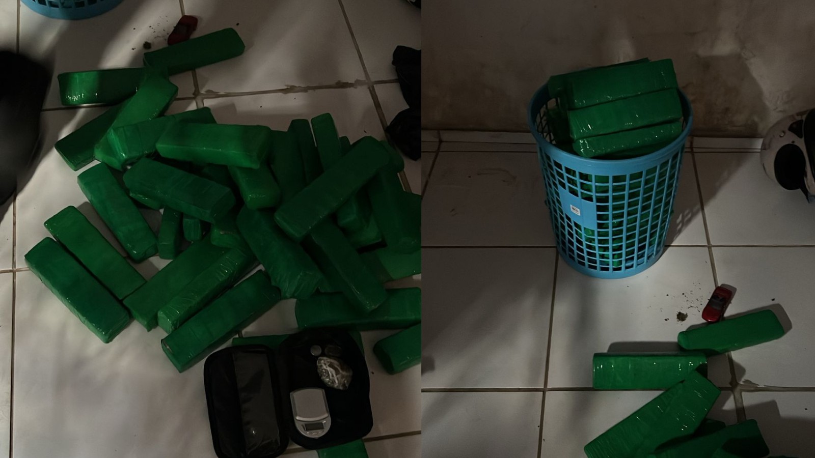 Cerca de 100 tabletes de maconha escondidos dentro de máquina de lavar são apreendidos em Teresina