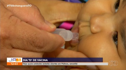 Dia D de vacinação contra poliomielite é realizado neste sábado (8)