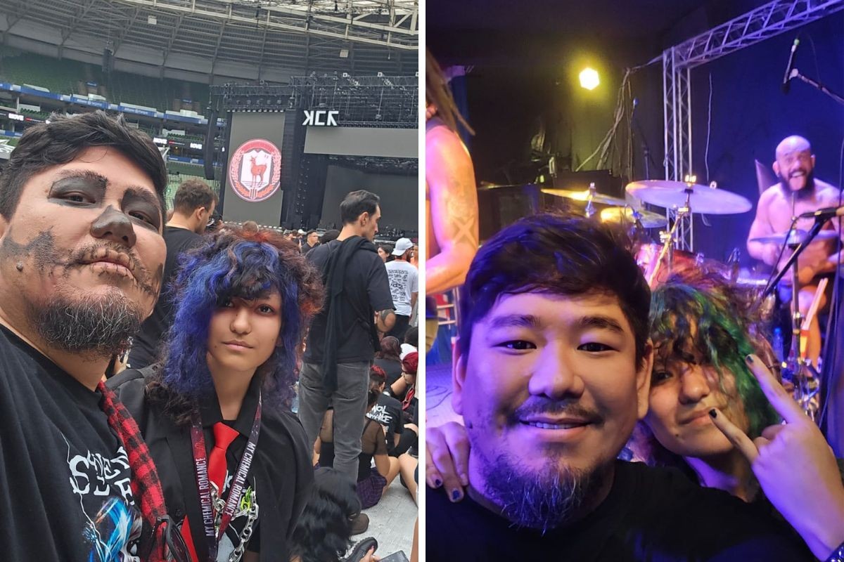 Paixão pelo rock une pai e filha do interior de SP, que realizam sonho de ir ao Rock in Rio pela primeira vez: 'Ligação especial '