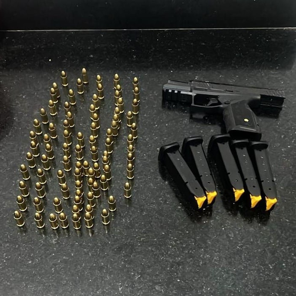 Armas e munições foram apreendidas durante Operação Treme Tudo deflagrada pela Ficco/RN — Foto: PF/Divulgação
