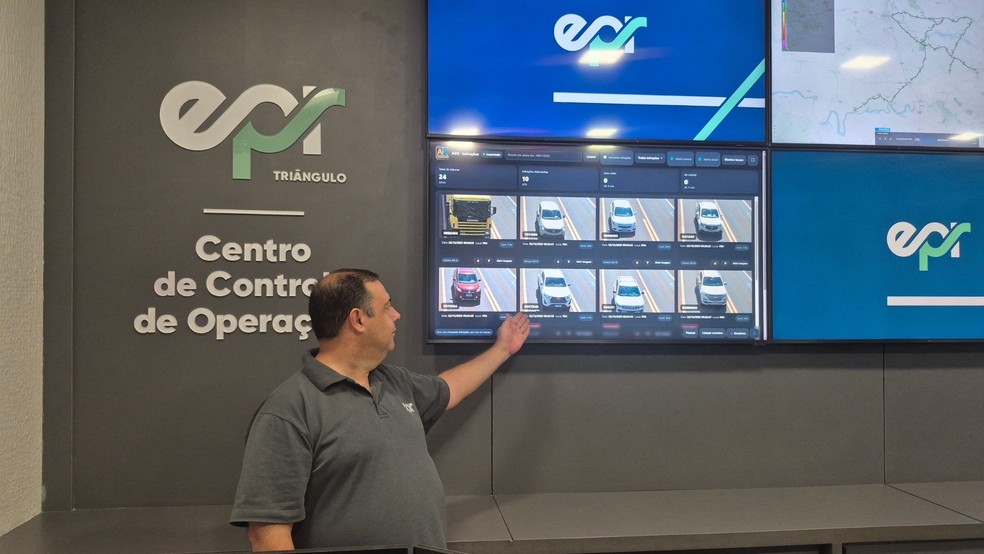 Sistema de monitoramento com IA é operado pela concessionária EPR Triângulo — Foto: EPR Triângulo/Divulgação