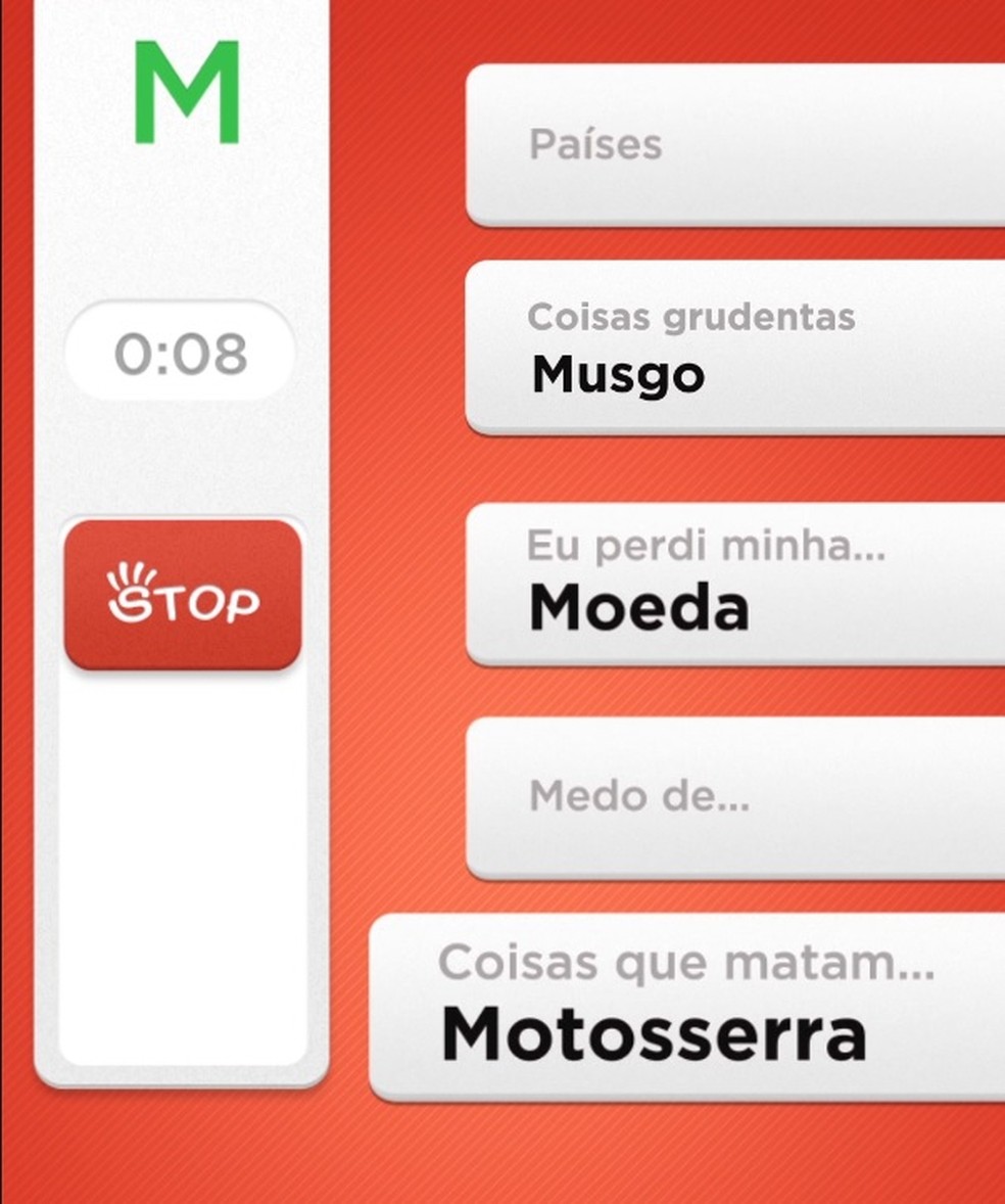 Jogo 'Stop' agora na versão para iPhone