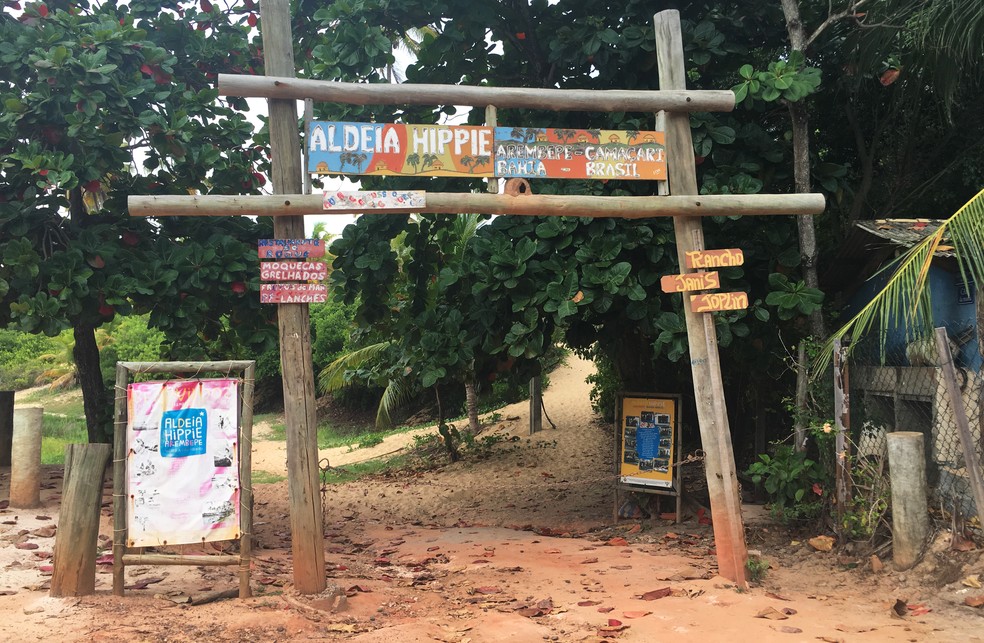 Aldeia hippie de Arembepe — Foto: Gabriel Gonçalves/G1 Bahia