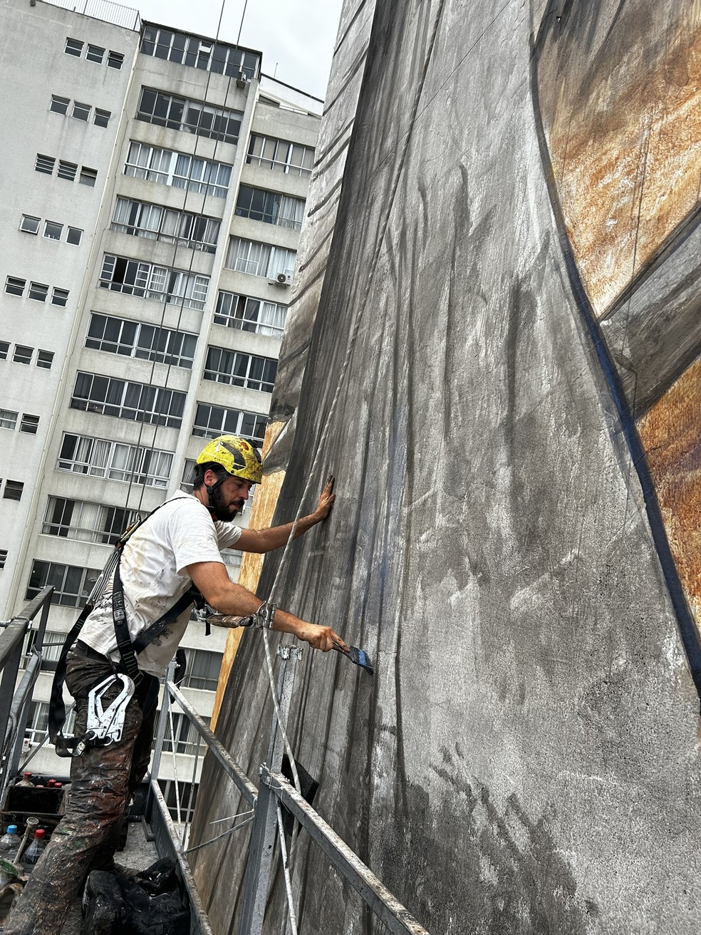 Pintura do Mural de Mundano — Foto: Divulgação/Luan Rentes