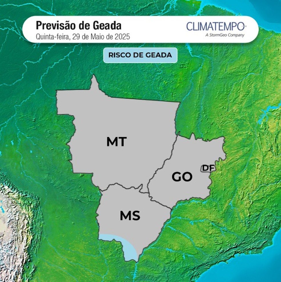 Previsão de geada. — Foto: Reprodução