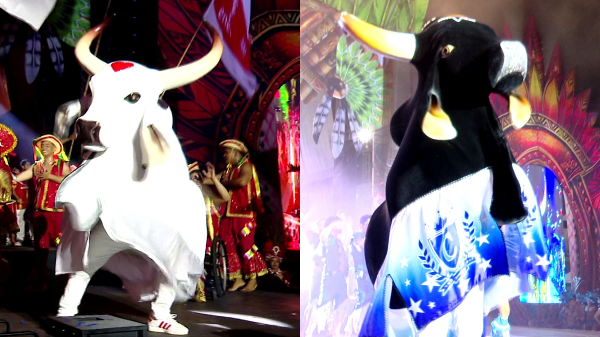 Torcedores de Caprichoso e Garantido lotam Sambódromo em Manaus na abertura dos ensaios dos bois