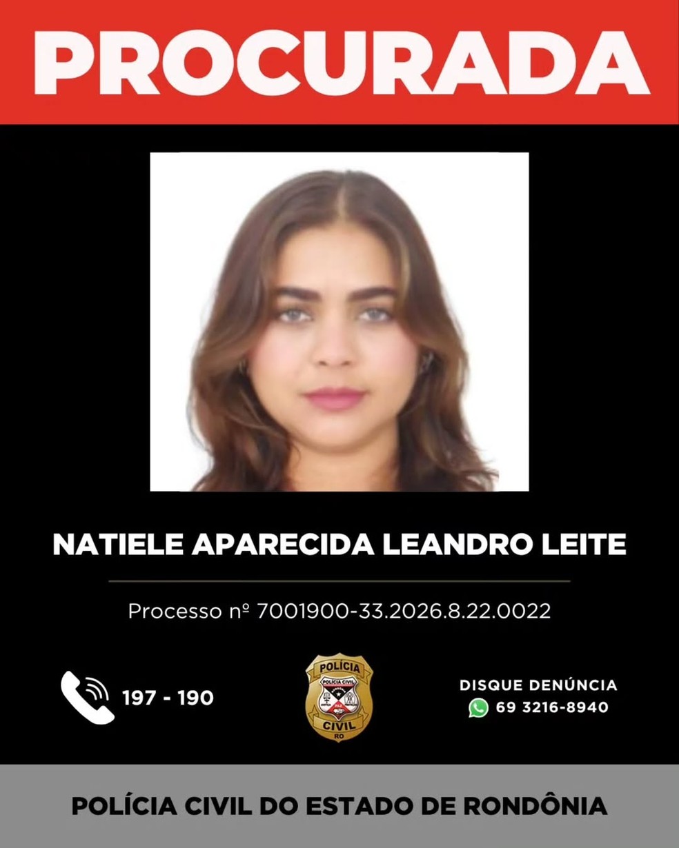 Natiele Aparecida Leandro Leite — Foto: Polícia Civil/Divulgação