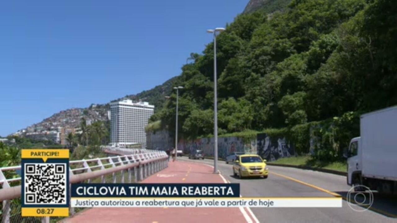 Ciclovia Tim Maia é reaberta após quase cinco anos interditada