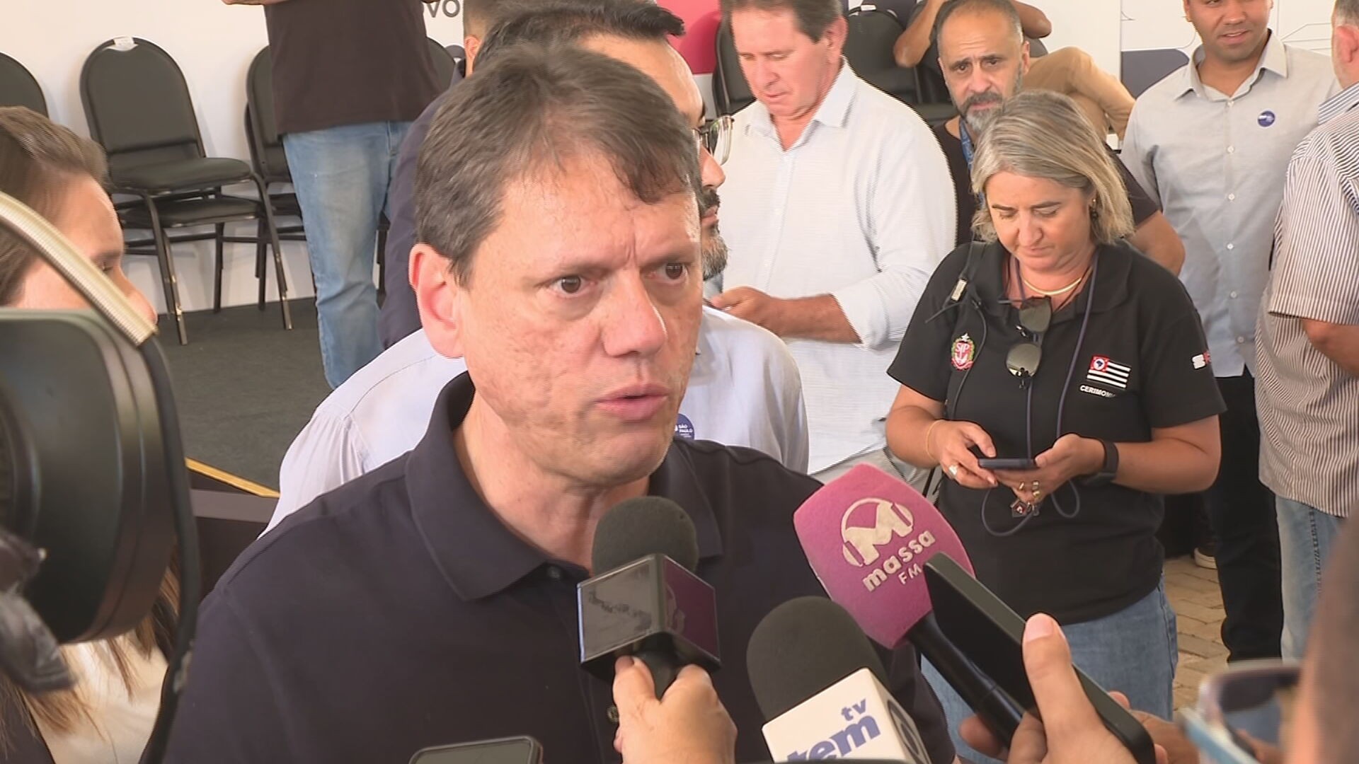 Durante visita ao interior de SP, Tarcísio defende PL Antifacção e diz ser cedo para falar sobre eleição