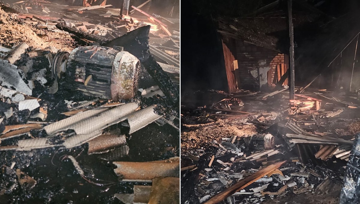 Incêndio atinge fábrica de móveis em Piedade de Caratinga