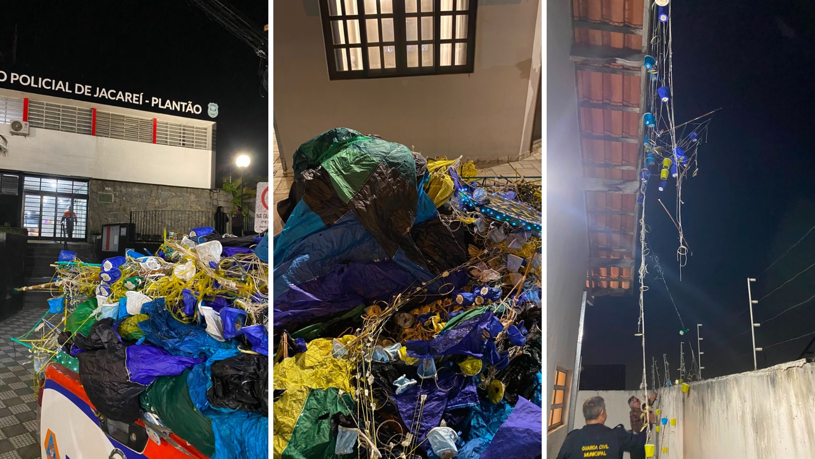 Balão cai sobre telhado de casa em Jacareí; ninguém ficou ferido
