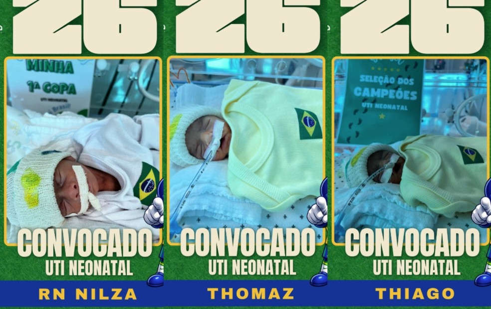 Os recém-nascidos fazem parte da UTI neonatal da Santa Casa de Itapeva — Foto: Arquivo pessoal/Santa Casa de Itapeva