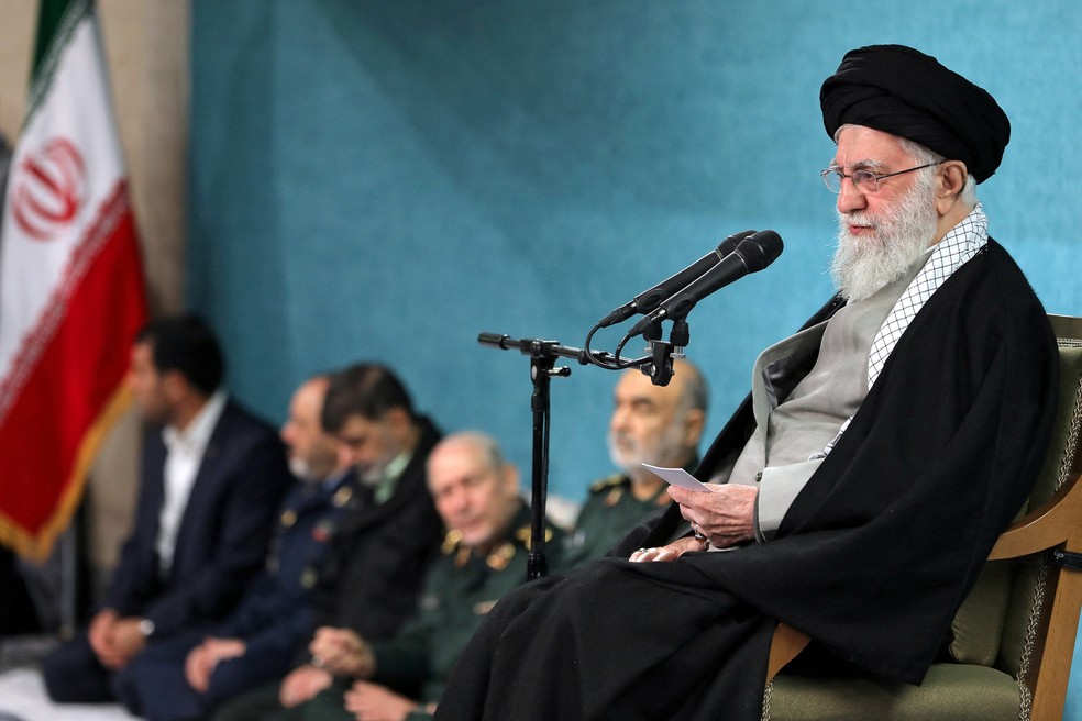 O líder supremo do Irã, aiatolá Ali Khamenei — Foto: Office of the Iranian Supreme Leader/WANA (West Asia News Agency)/Handout via REUTERS