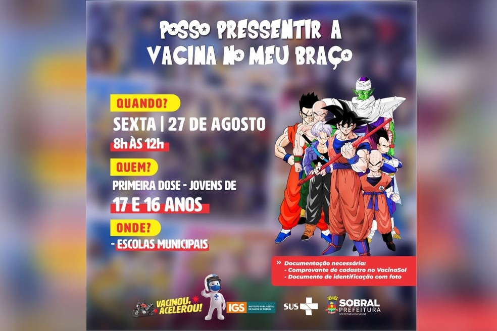 Cidade brasileira usa Goku em campanha contra o Coronavírus