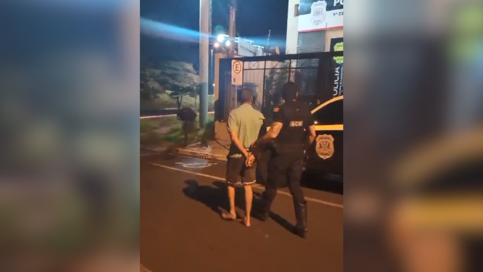 Homem é preso suspeito de agredir a companheira em Rio Preto (SP) — Foto: Guarda Civil Municipal/Divulgação