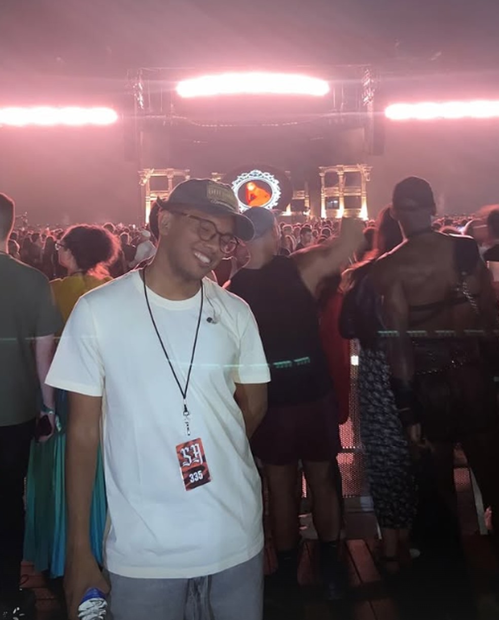 Nicolas na área VIP do show da Lady Gaga — Foto: Reprodução/Instagram