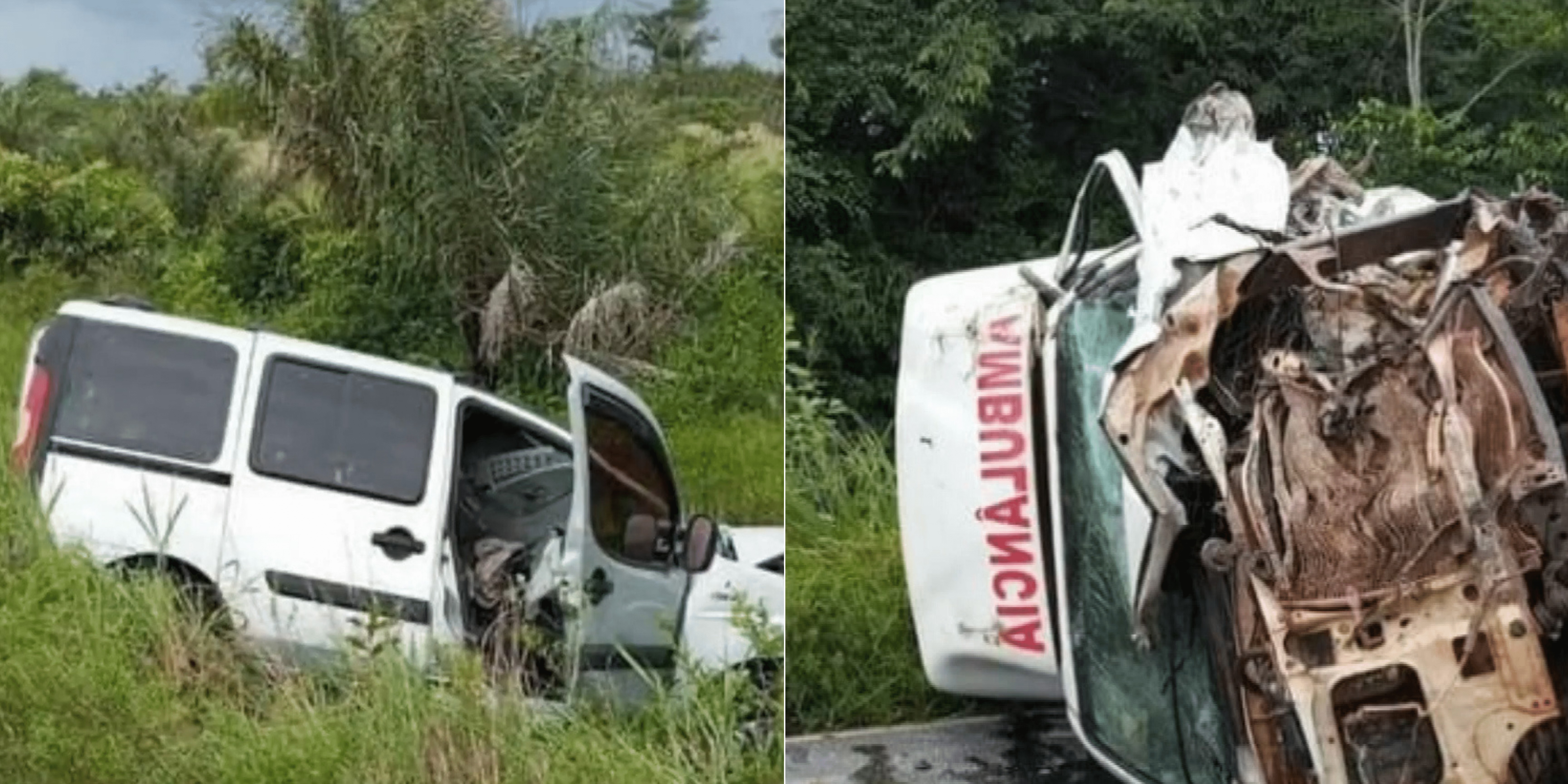 Duas pessoas morrem após acidente entre carro e ambulância em Carutapera, no MA