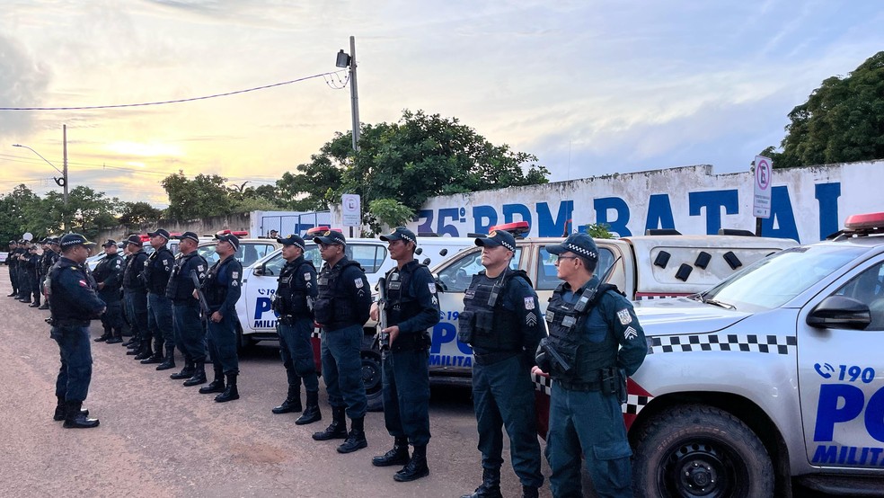 Policiais Militares em Santar&eacute;m &mdash; Foto: Divulga&ccedil;&atilde;o/Pol&iacute;cia Militar