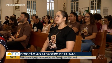 Fiéis lotam igreja na abertura do festejo de São José