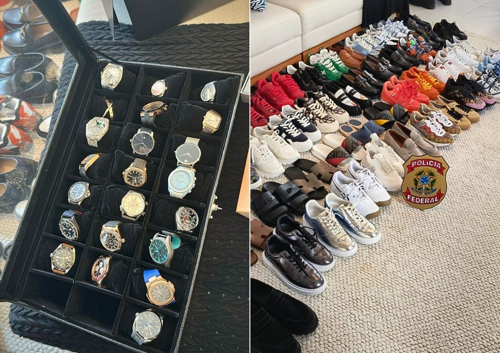 Operação Pleonexia apreendeu diversos bens em imóvel em Natal — Foto: Receita Federal e Polícia Federal