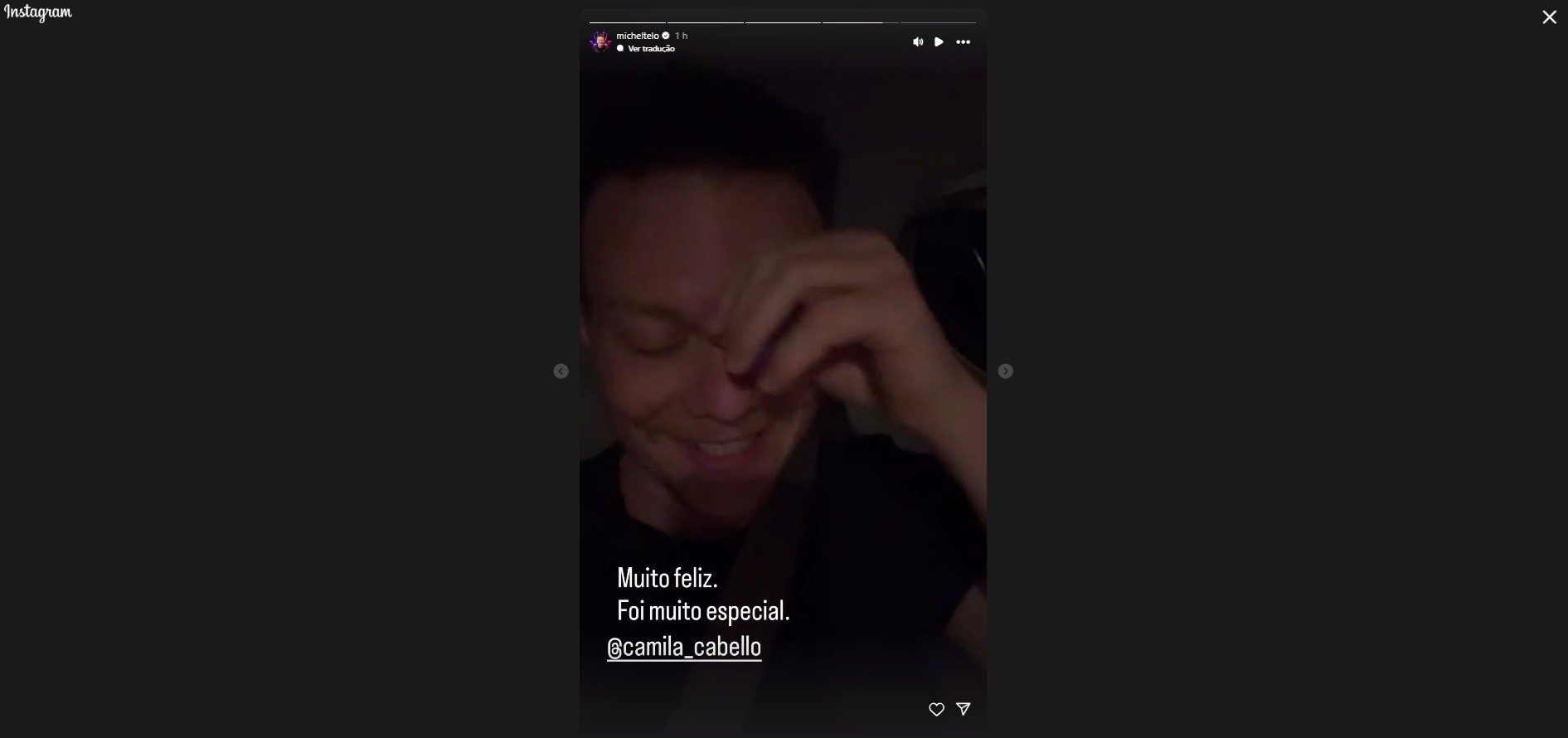 Michel Teló agradece Camila Cabello por ter cantado 