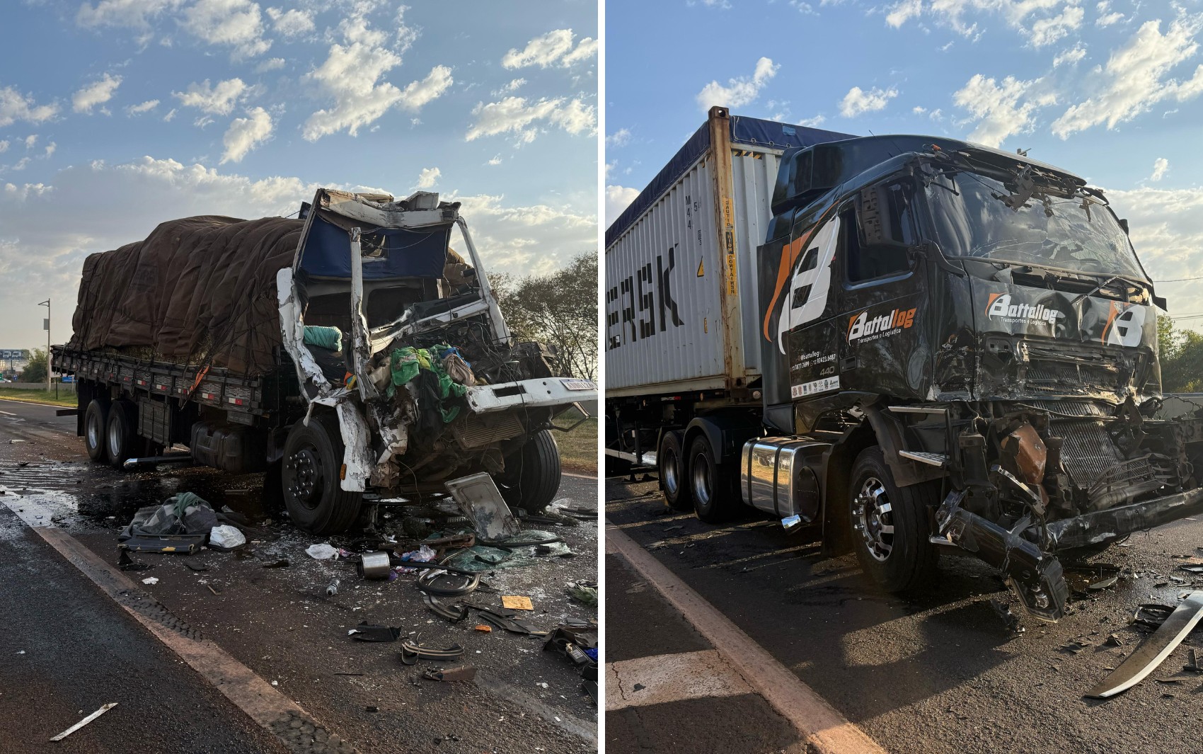 Engavetamento com cinco veículos bloqueia Rodovia Anhanguera e deixa quatro feridos em Cravinhos, SP