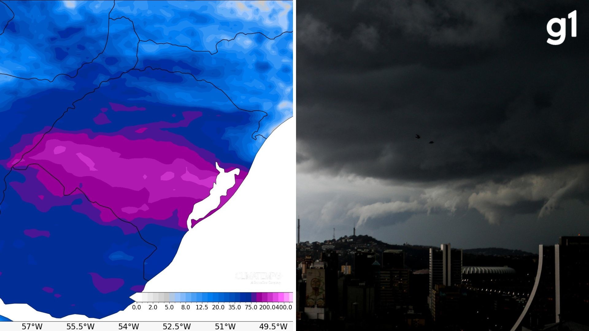 RS terá sequência de tempestades, chuva intensa e risco de inundações nesta semana
